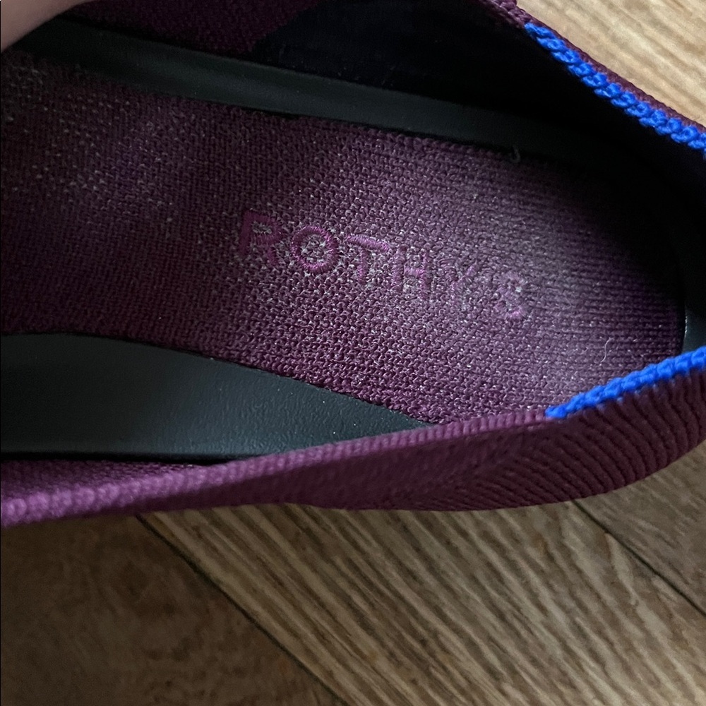 Rothy's berry lattice stitch loafers retired color - Picture 2 of 4